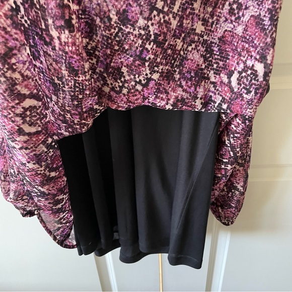 Show Me Your MuMu Donna Michelle Snakeskin Print Purple Tunic Top Size Small - Picture 9 of 11